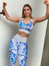 Blue Flora Leggings